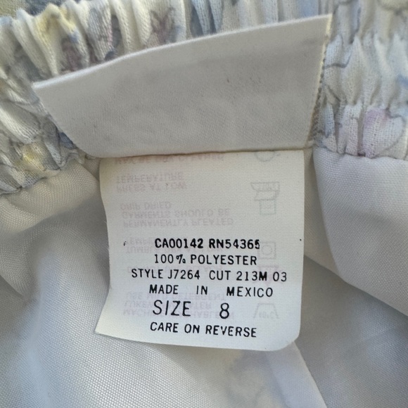 Vintage ‘80s TanJay by Nygard White Floral Print Elastic Waist Midi Skirt - Picture 8 of 9